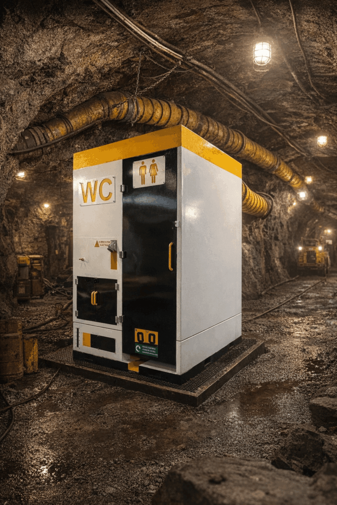 Sanitaire enzymatique Bio'Loo pour chantier souterrain